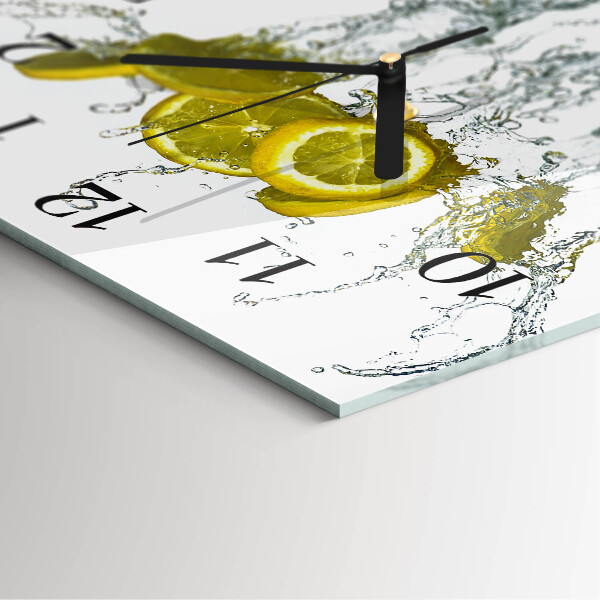 Square wall clock Water with Lemon