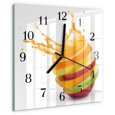 Square wall clock Fruit