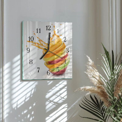 Square wall clock Fruit
