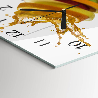 Square wall clock Fruit