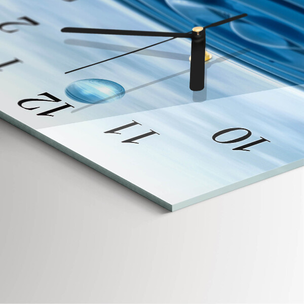 Square wall clock Water