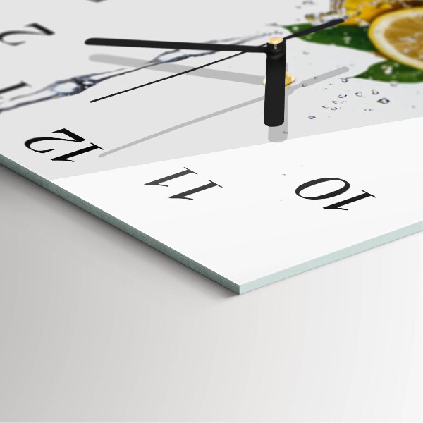 Square wall clock Lemons