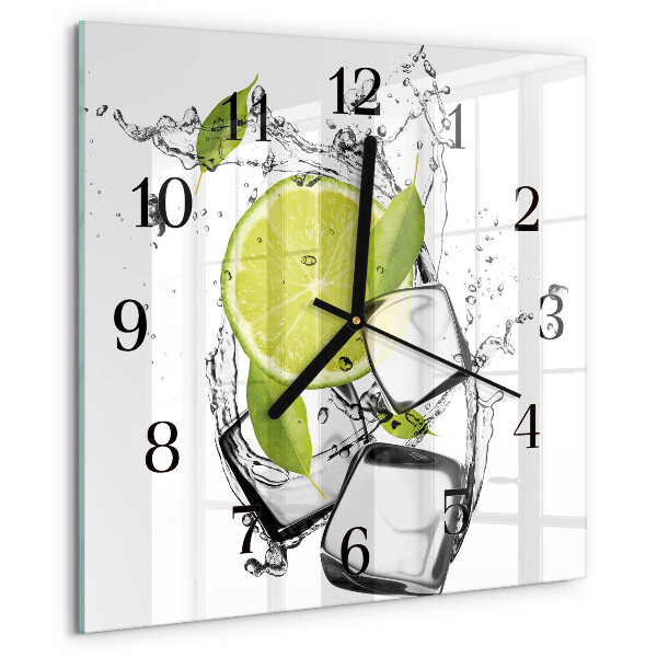 Square wall clock Calcium carbonate
