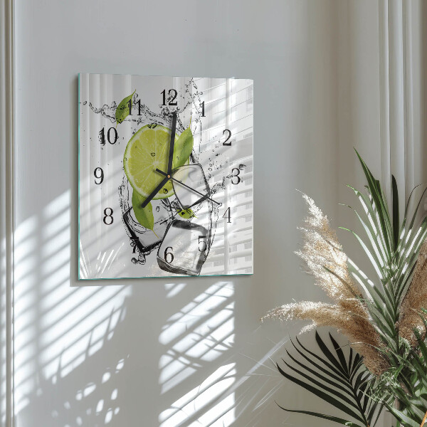 Square wall clock Calcium carbonate