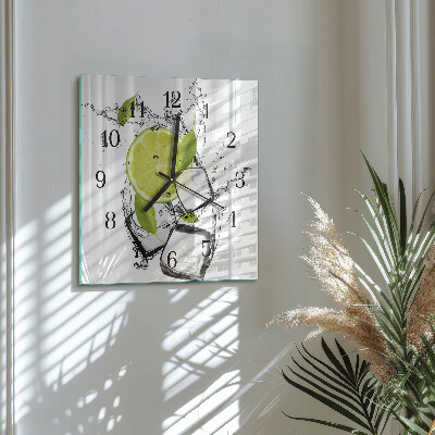 Square wall clock Calcium carbonate