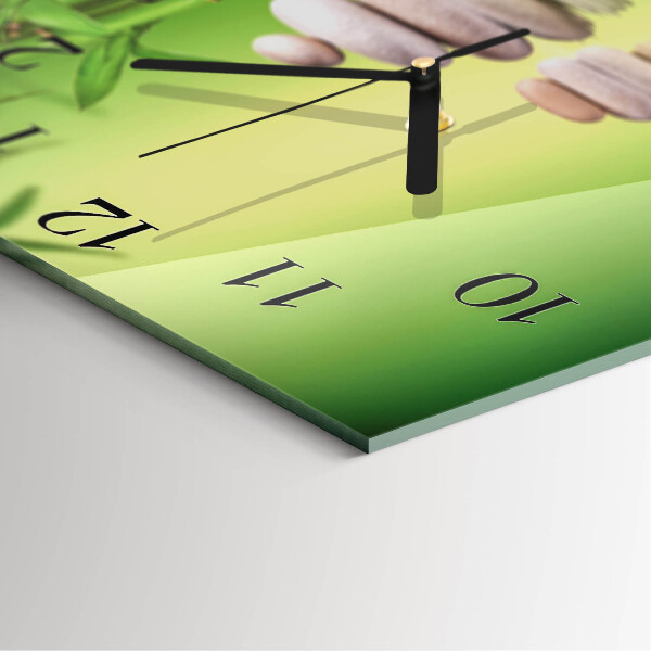 Square wall clock Zen stones