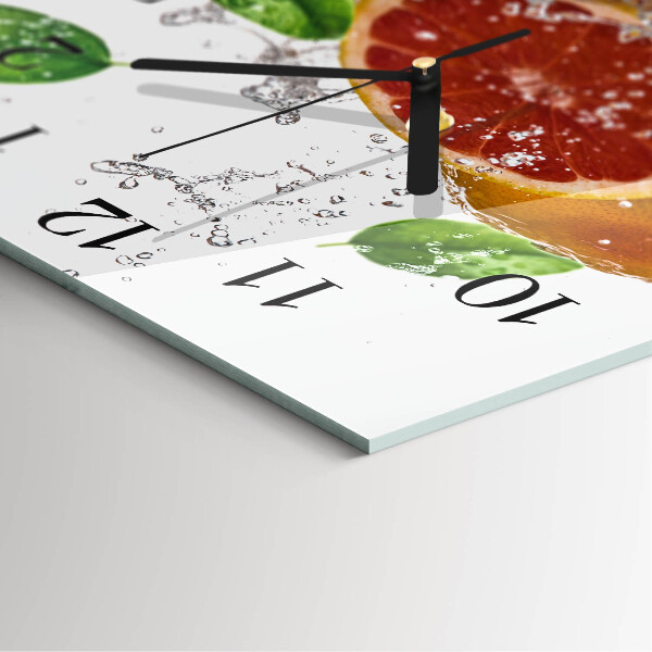 Square wall clock Grapefruit