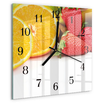 Square wall clock Fruit