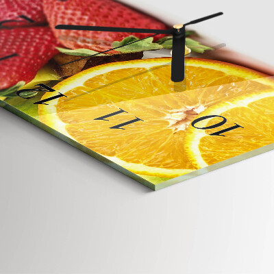 Square wall clock Fruit
