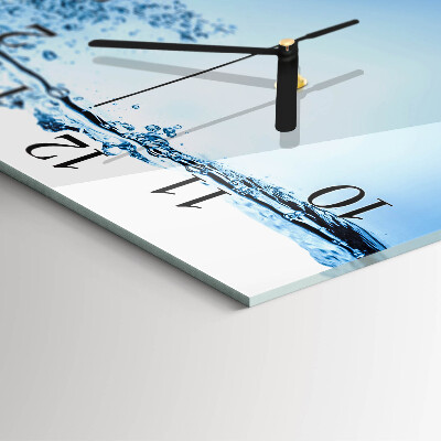 Square wall clock Water
