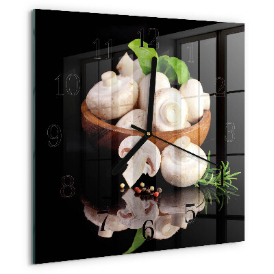 Square wall clock Mushrooms