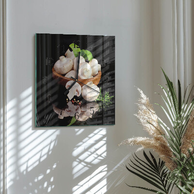 Square wall clock Mushrooms