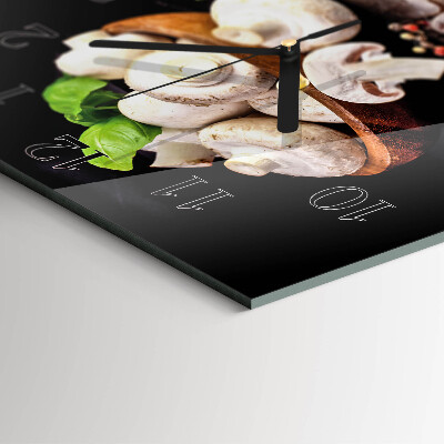 Square wall clock Mushrooms
