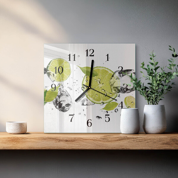 Square wall clock Calcium carbonate