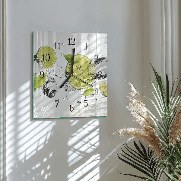 Square wall clock Calcium carbonate