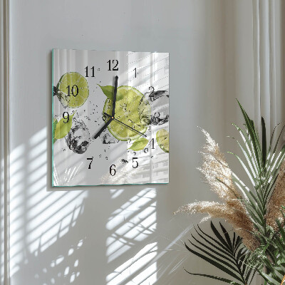 Square wall clock Calcium carbonate