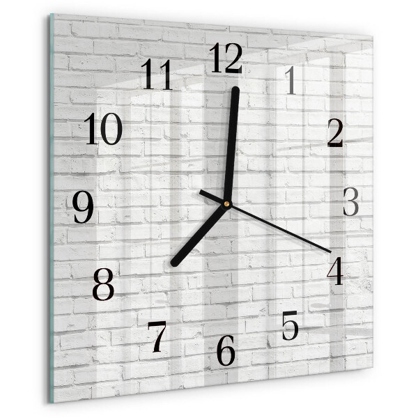 Square wall clock Brick Wall