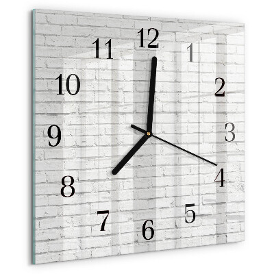 Square wall clock Brick Wall