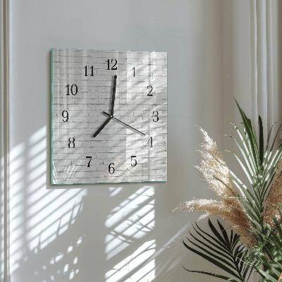 Square wall clock Brick Wall