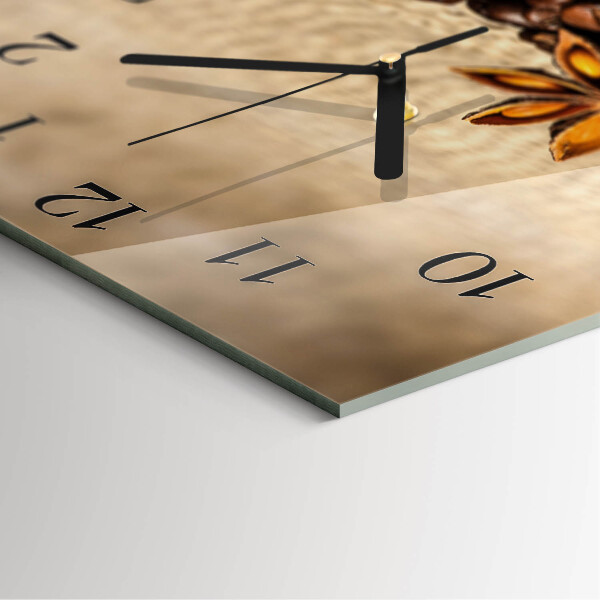 Square wall clock Coffee Beans