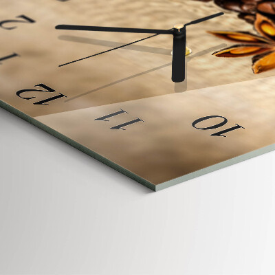 Square wall clock Coffee Beans