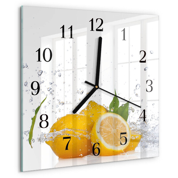 Square wall clock Lemons