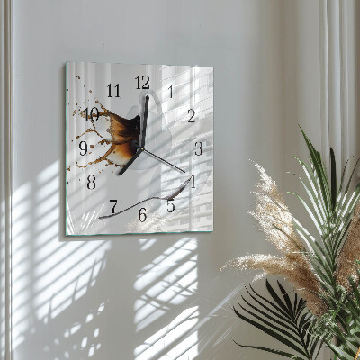 Square wall clock Cup of Coffee