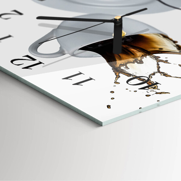 Square wall clock Cup of Coffee