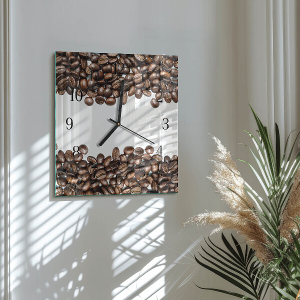 Square wall clock Coffee Beans
