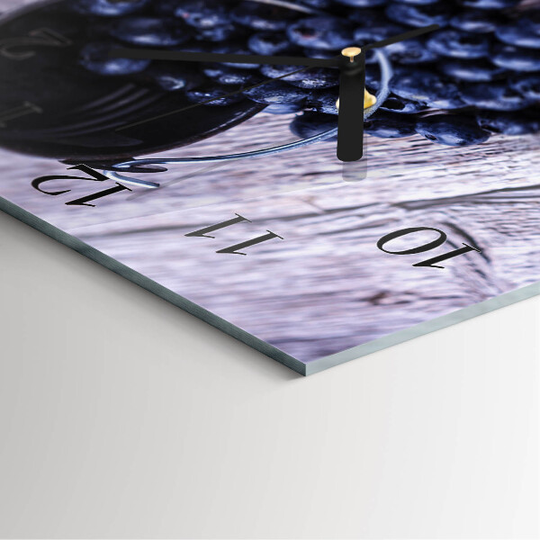Square wall clock Blueberries
