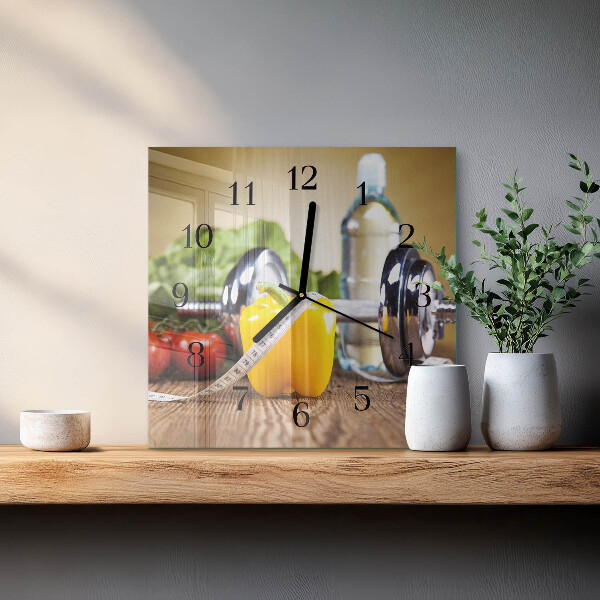 Square wall clock Pepper