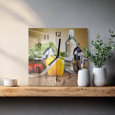 Square wall clock Pepper