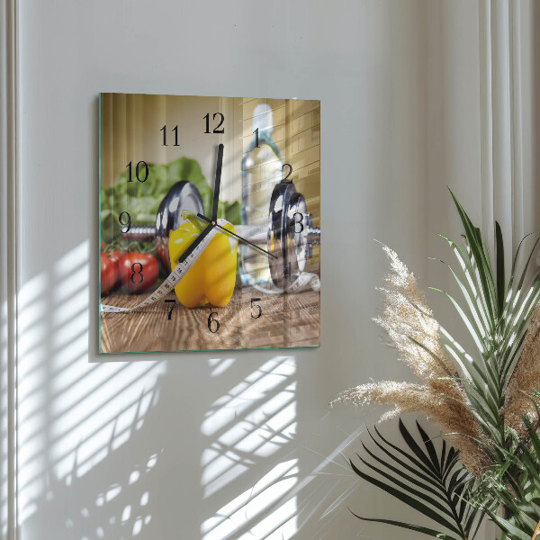 Square wall clock Pepper