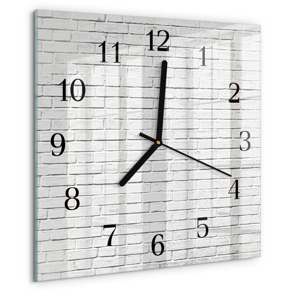 Square wall clock Brick Wall