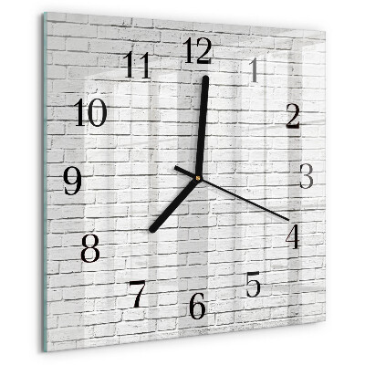 Square wall clock Brick Wall