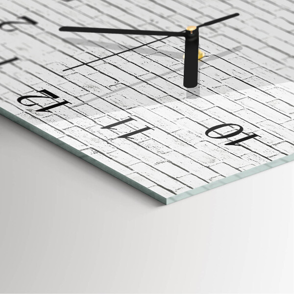 Square wall clock Brick Wall
