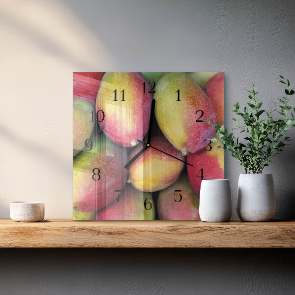 Square wall clock Fruit