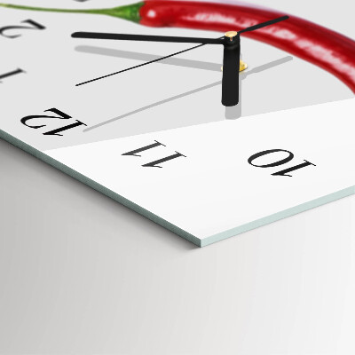 Square wall clock Chili pepper