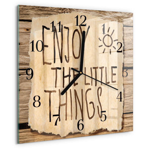 Square wall clock Enjoy