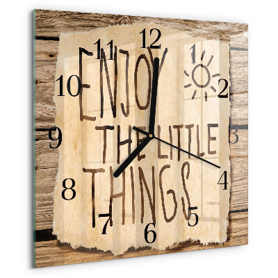 Square wall clock Enjoy