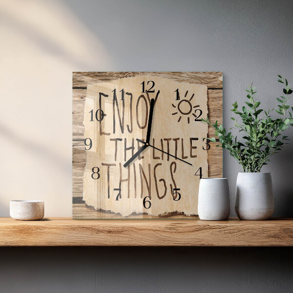 Square wall clock Enjoy