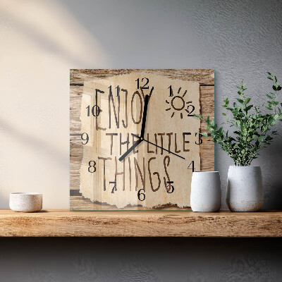 Square wall clock Enjoy