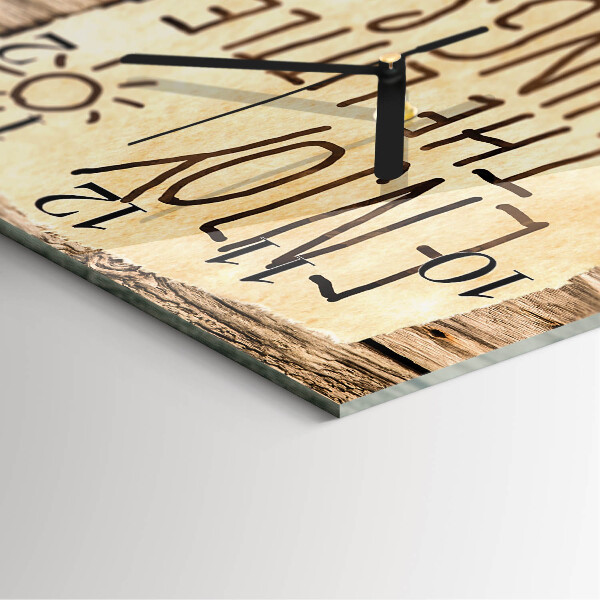 Square wall clock Enjoy