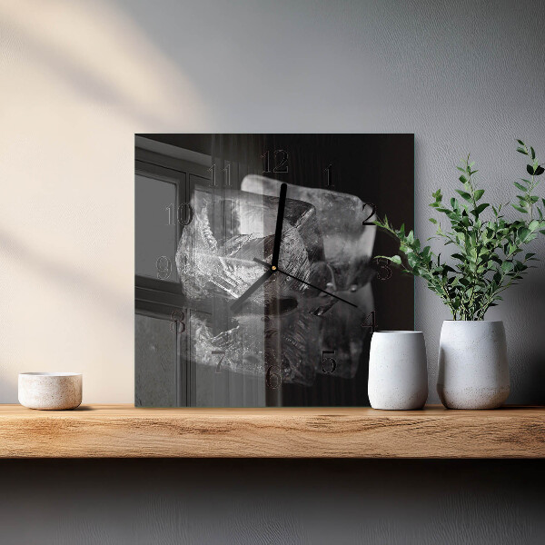 Square wall clock Ice Cubes