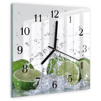 Square wall clock Calcium carbonate