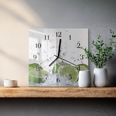 Square wall clock Calcium carbonate