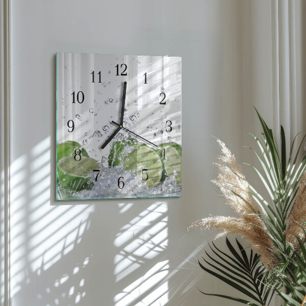 Square wall clock Calcium carbonate