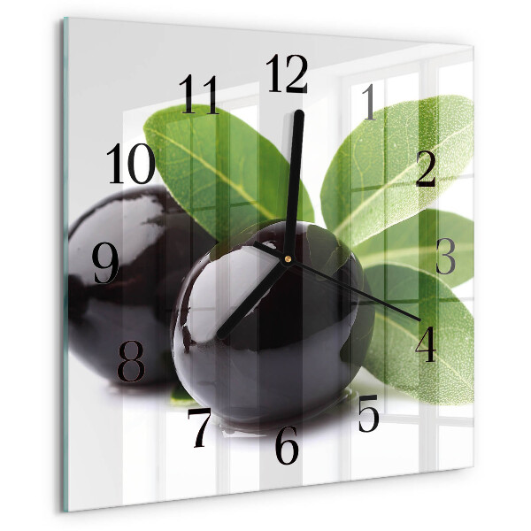 Square wall clock Olives