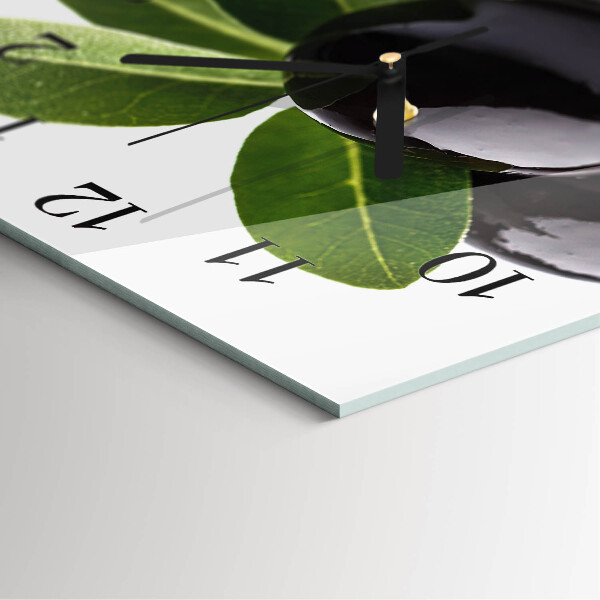 Square wall clock Olives
