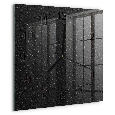 Square wall clock Drops of Water